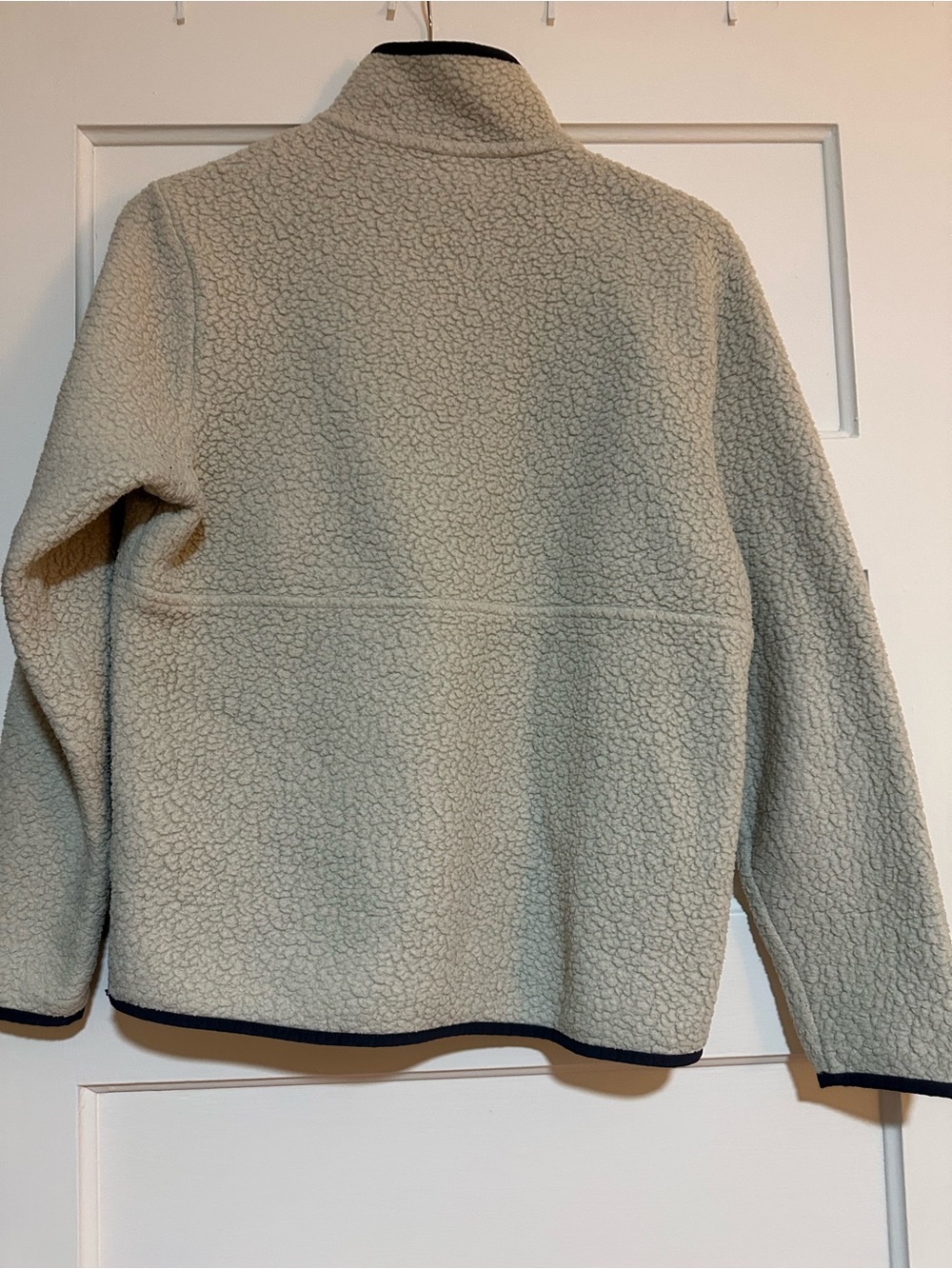 Patagonia Cream Sherpa Fleece with Gold Trim - Picture 2 of 3